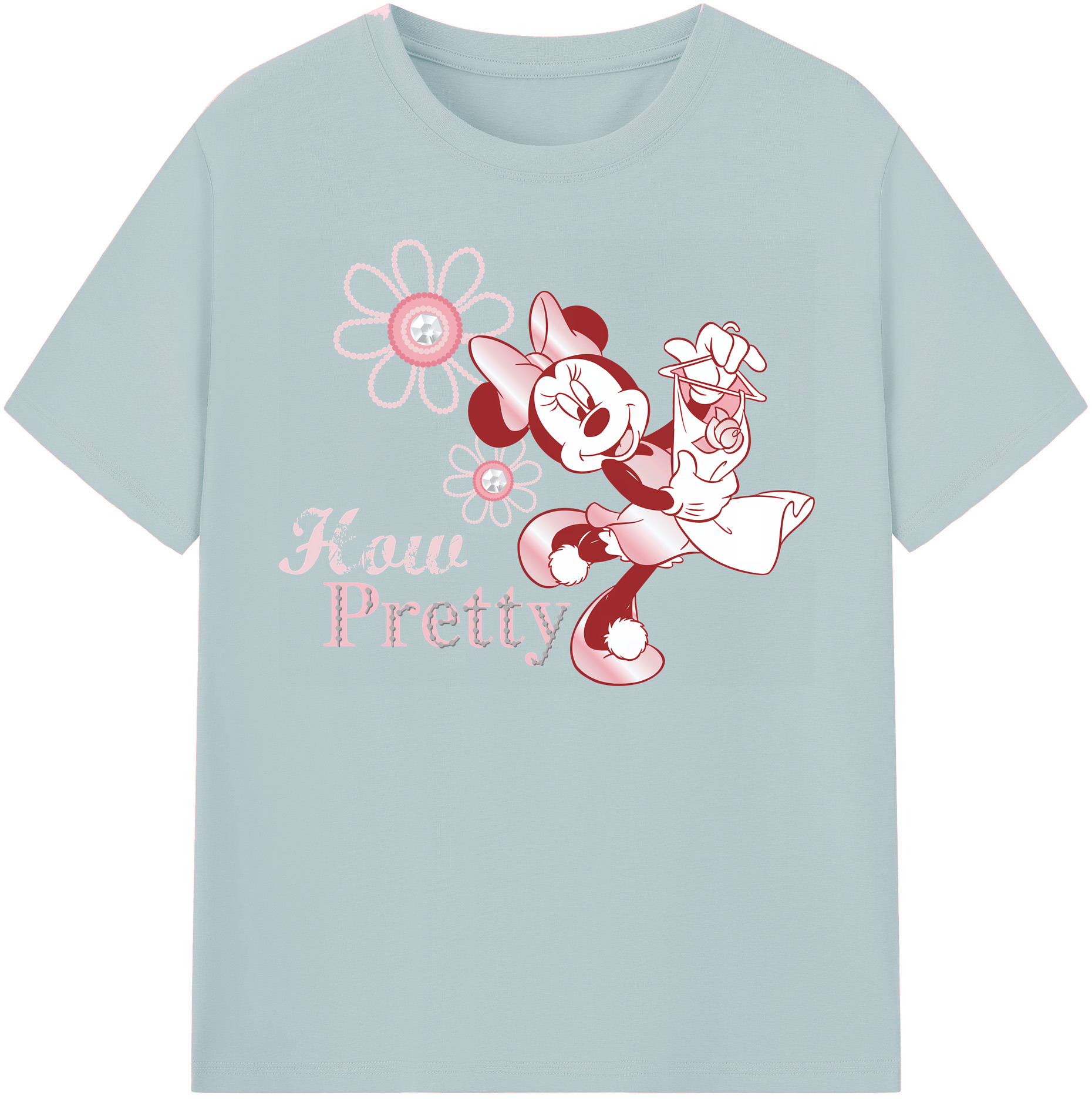 （画像用） ミッキーマウス Mickey Mouse 綿100％半袖Tシャツ（フロントプリント）